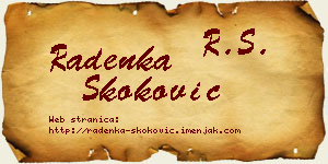 Radenka Skoković vizit kartica